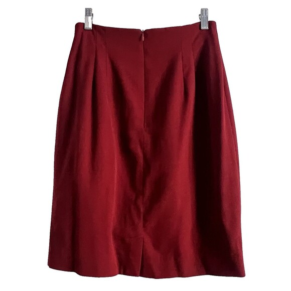 Vintage Jones New York Suit Jacket And Skirt Red Wool Size 6 Festive Business - Picture 9 of 12